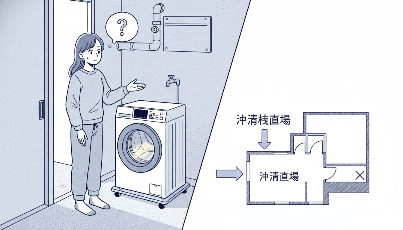 賃貸の置き場に工事不要ドラム式洗濯機って置けるの？
