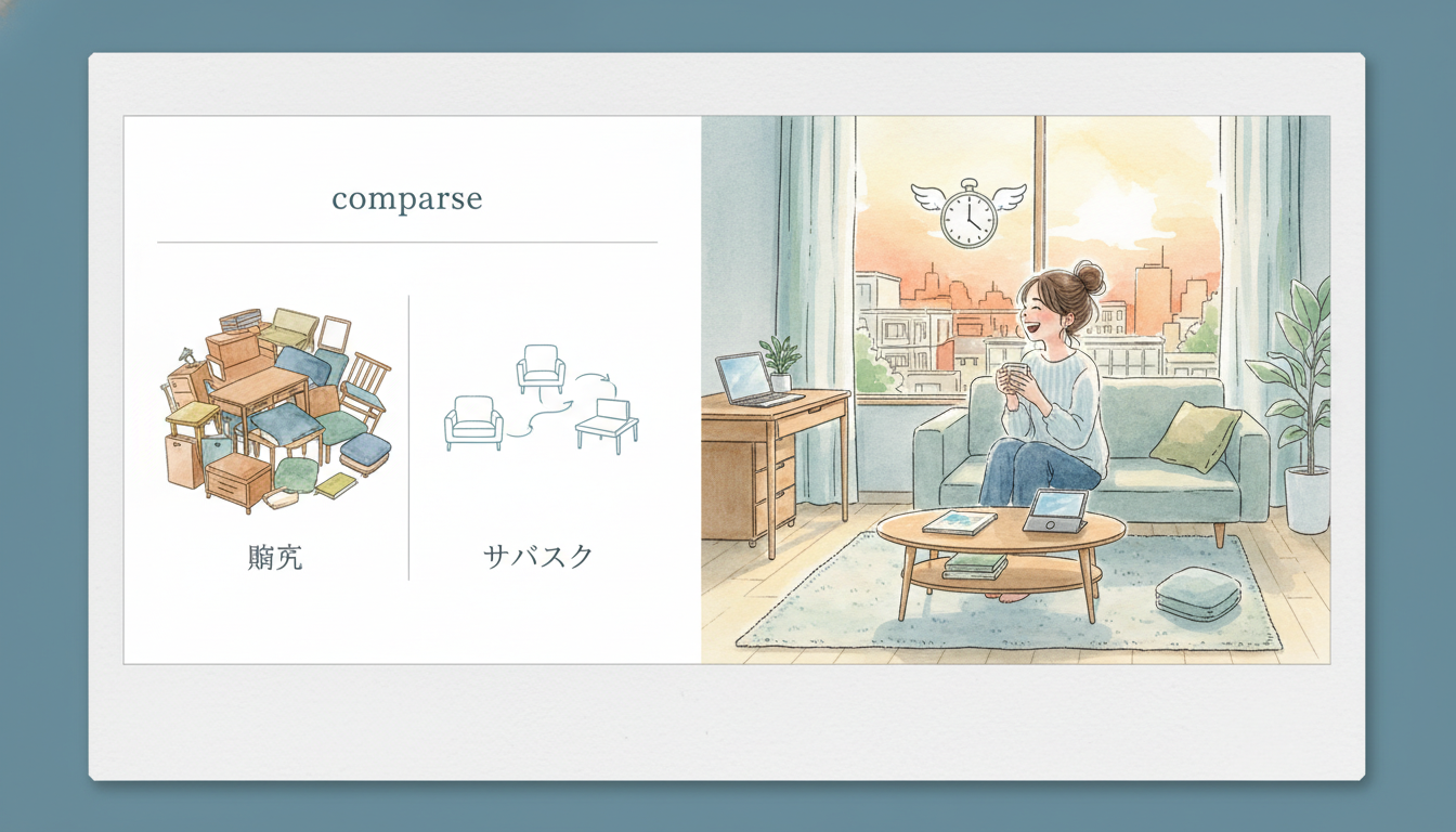家具サブスク比較で一人暮らしの自由時間が増えるって本当？