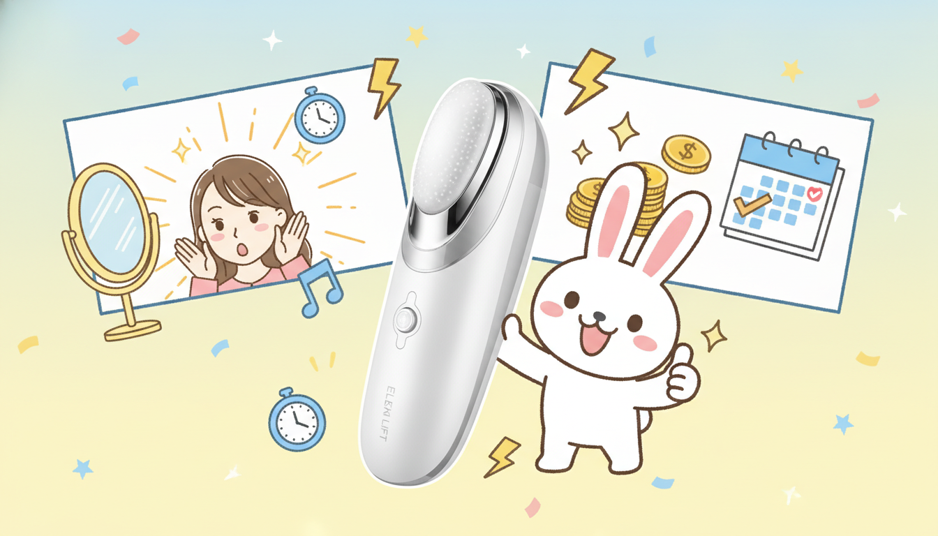 【ラヴィット紹介】エレキリフト(ELEKI LIFT)美顔器の本音口コミ!セットイベントでタイパ・コスパ最強の理由
