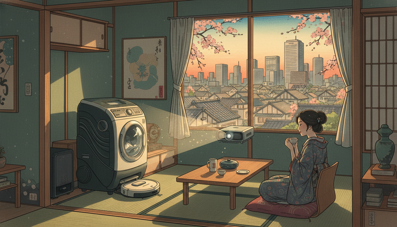 スペパ家電は、狭小住宅のインテリアに調和しつつ、日々の家事時間を大幅に短縮することで、私たちの自由な