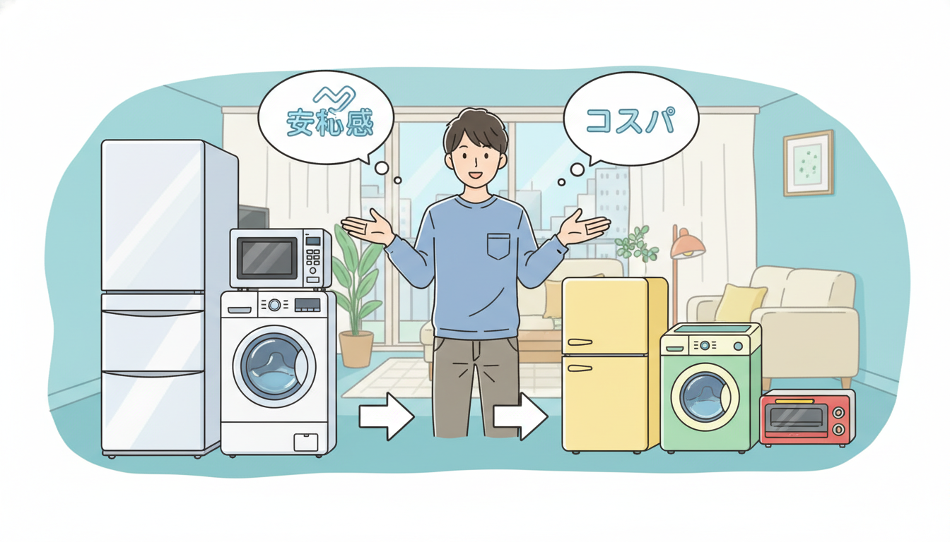 一人暮らしの家電選びは「安心感」と「コスパ」の二極化で決まる