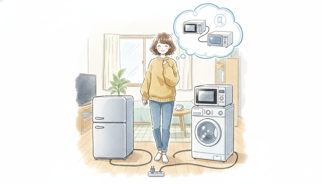 一人暮らしの家電は「必需品3点セット」から始めるのが結論!
